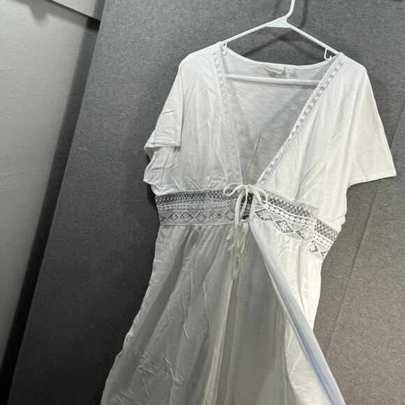 Belle Beach by Kim Gravel Petite Slub Knit Cover Up White, Petite M/L - Picture 12 of 14